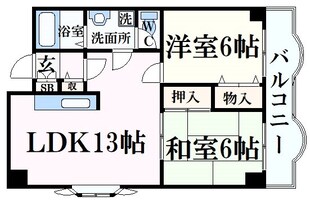 フォルチューナ芦屋の物件間取画像